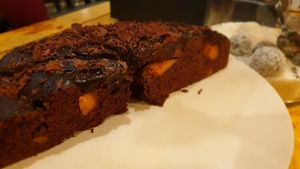 Chocolate pumpkin pie at De Herbivoor in Groningen