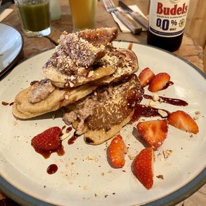 The pancakes here are one of the best I had! 👍 at De Herbivoor in Groningen