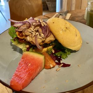 The burger! Yes, it’s actually healthy! at De Herbivoor in Groningen