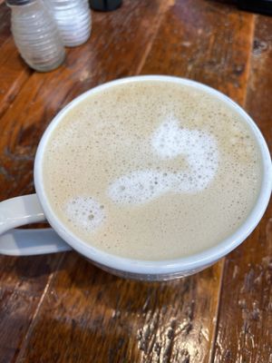 Oat milk latte  at Beerline Cafe in Milwaukee