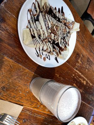 Nutella + banana chocolate crepe  at Beerline Cafe in Milwaukee