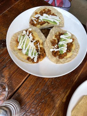 Chickpea chorizo tacos  at Beerline Cafe in Milwaukee