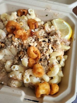 Seafood Mac (Monthly special, Feb 2024) at Beerline Cafe in Milwaukee