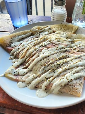 Pizza crepe special at Beerline Cafe in Milwaukee