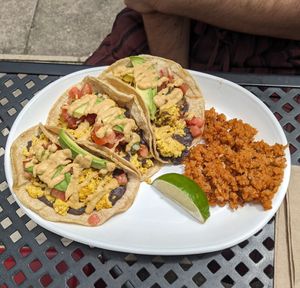 Huevos racheroes at Beerline Cafe in Milwaukee