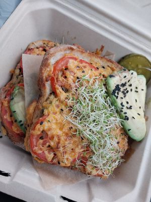 tu-no melt (w/ avo) at Beerline Cafe in Milwaukee