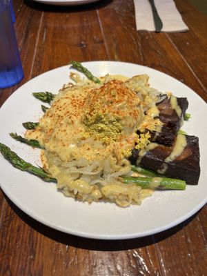 Tofu scramble Benedict with tofu ham  at Beerline Cafe in Milwaukee