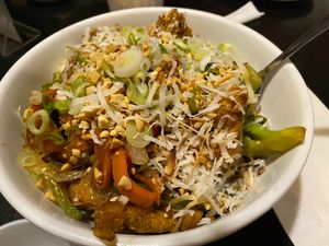 Dirty Vegan noodle bowl at Sticky Rice in Richmond