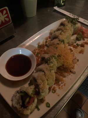 Vegan chili roll - suuuper spicy at Sticky Rice in Richmond