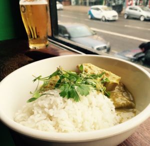 jackfruit curry at The Hug and Pint in Glasgow