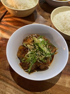 Black bean tofu  at The Hug and Pint in Glasgow