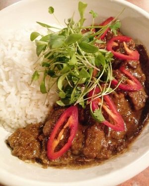 Coconut and sweet soy tempeh  at The Hug and Pint in Glasgow