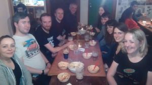 Group dinner with Vegan Events Scotland Meetup group at The Hug and Pint in Glasgow