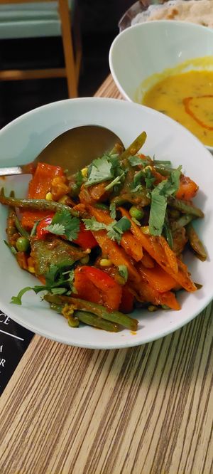 Vegetable jalfrezi at Indian Temptation in Bath