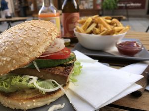 Tofu burger  at BioBurgerMeister in Salzburg