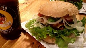 Tofu-Burger at BioBurgerMeister in Salzburg