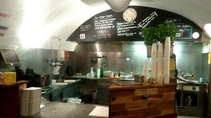 Open kitchen at BioBurgerMeister in Salzburg