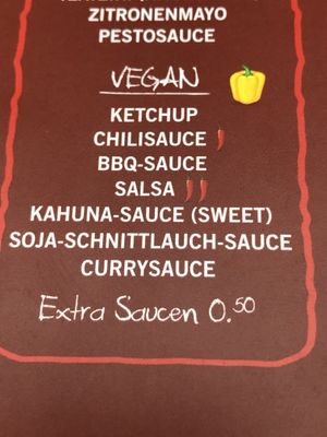 Vegan sauce at BioBurgerMeister in Salzburg