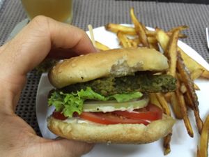 Falafel burger - Available on Tuesdays at Casa Siria in Sao Caetano Do Sul