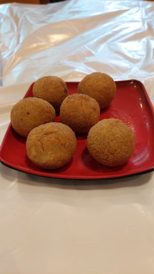 Bolinho de cogumelo vegano at Rong He - Rua da Gloria in Sao Paulo