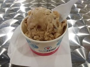 Coconut milk base, added maple syrup flavor, and pecans as mix-in. at Sub Zero in Naples