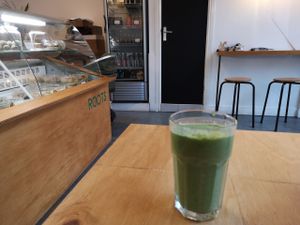 Green smoothie at ROOTS - Amstelveenseweg in Amsterdam