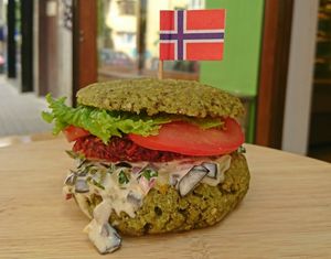 gluten free burger at Mix of Figs in Sofia