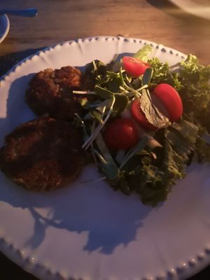 Lentils patties at Pamario Takas in Juodkrante