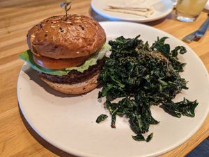 Vegan burger at True Food Kitchen in Houston