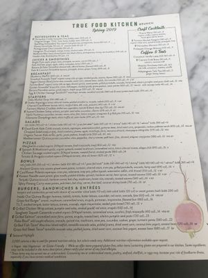 Spring 2019 menu at True Food Kitchen in Houston