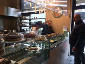 Chef in action at BistroBio in Milan