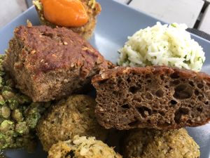 Wholegrain focaccia at BistroBio in Milan