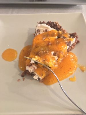 raw cake at BistroBio in Milan