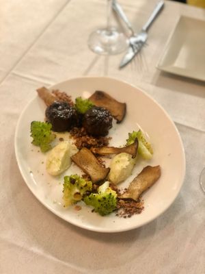 Tempeh medallions  at BistroBio in Milan