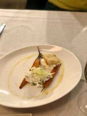 Carrot, bruschetta, mayonnaise  at BistroBio in Milan