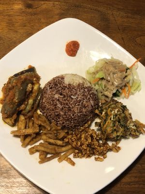 nasi campur  at Alkaline Restaurant in Canggu