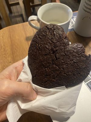 Gooey chocolate cookie  at Alkaline Restaurant in Canggu