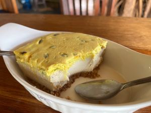Passionfruit cheesecake  at Alkaline Restaurant in Canggu
