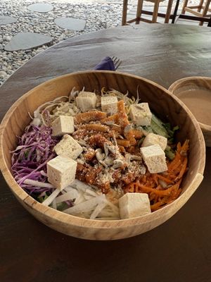 Tofu Tempe salad was amazing   at Alkaline Restaurant in Canggu