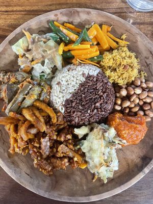 Nasi Campur - delicious healthy version  at Alkaline Restaurant in Canggu