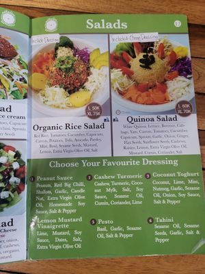 Menu salad 3 at Alkaline Restaurant in Canggu