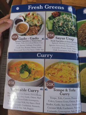 Fresh greens at Alkaline Restaurant in Canggu