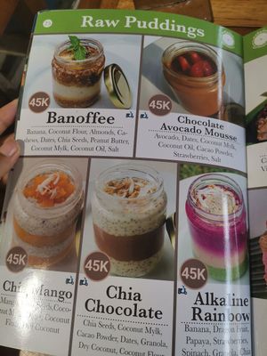 Raw pudding at Alkaline Restaurant in Canggu