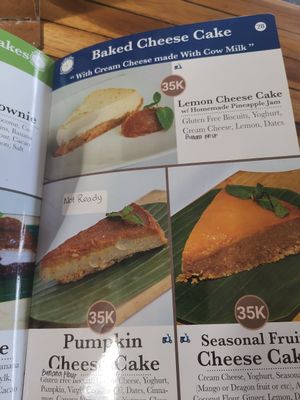 Baked cheese cake at Alkaline Restaurant in Canggu