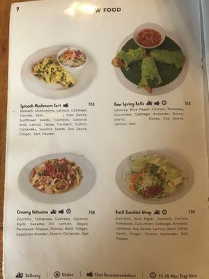 Menu at Alkaline Restaurant in Canggu