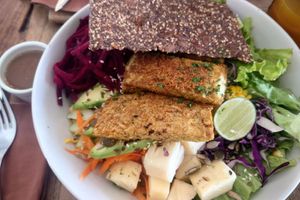 Lovely salad at Motion Cafe in Canggu