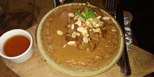 Vegan peanut waffle at Motion Cafe in Canggu