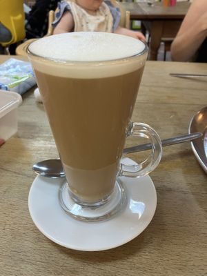 Latte   at Herb Garden Cafe in Llandrindod Wells