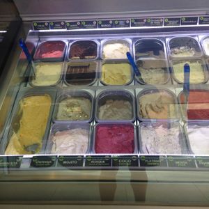 20 flavours of organic vegan ice cream! at Heladeria Eco Deleite in Granada