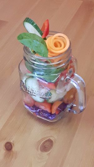 Salad in a glass at The Green Room in Warrington